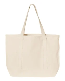 Q-Tees Canvas Deluxe Tote (34.6L)